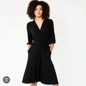 Draper James Elegant Black Wrap Dress